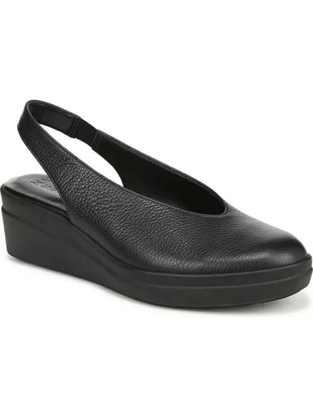 Naturalizer Womens Sutton Slingback Leather Wedges Black 8.5 New $130